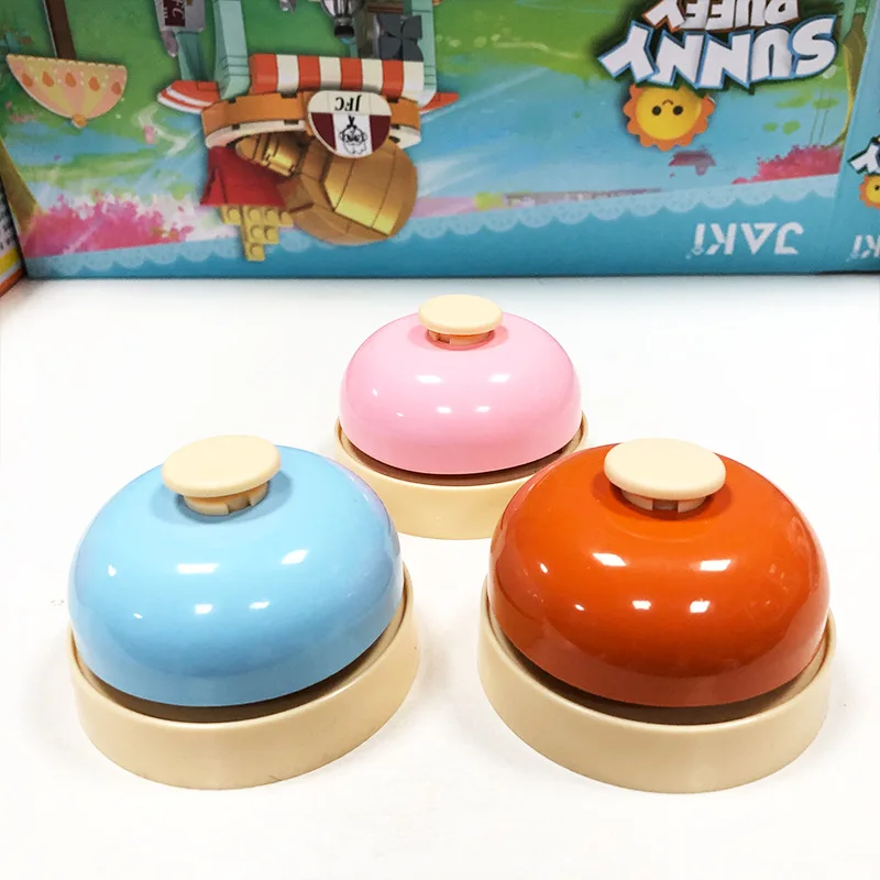 Baby Metal Ring Bell Sound Toy for Infant Auditory Stimulus Colorful Desk Bell Game Call Bell Pet Summon Ring Children Aids