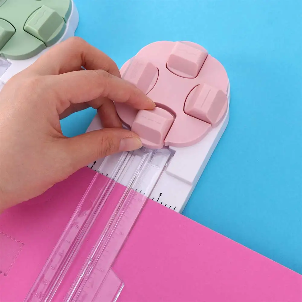 360-degree Paper Cutter Creasing Dotted Hand-Cutting Card Paper Trimmer 4 IN 1 Multi-functional Craft Paper Cutter Art Tools