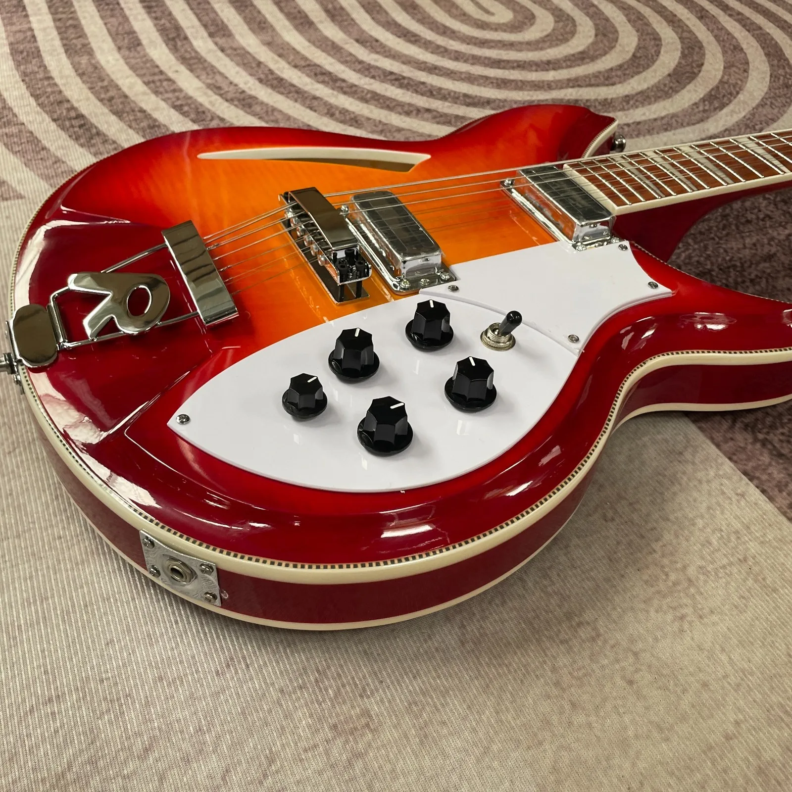 

Новая оранжевая гитара 2026 года с грифом из палисандра, 12 струн, профессиональная модель