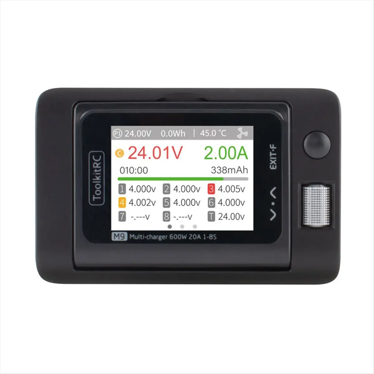 A49T  M9 600W USB Fast Charing DC Smart Charger Adjustable Screen Angle with Audio Function for 1-8S Lipo LiHv LiFe Battery