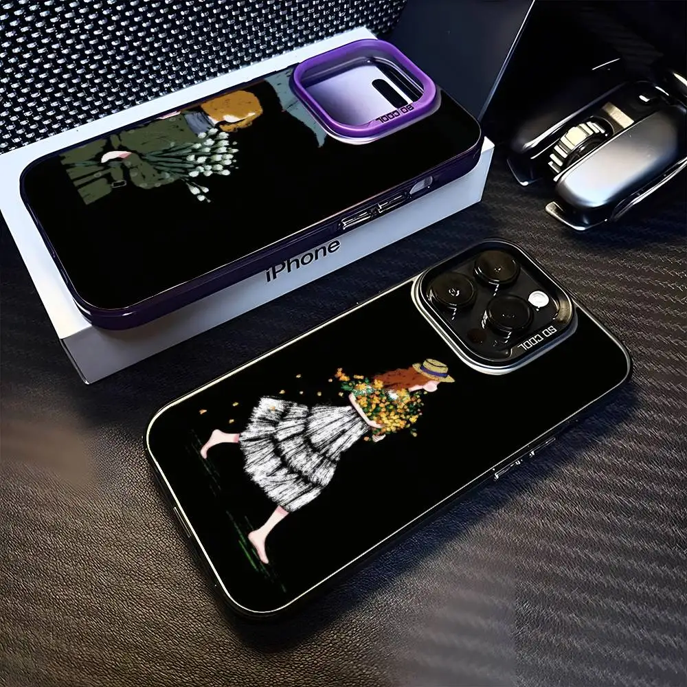 

Confident girl Phone Case For iPhone17,16,15,14,13,12,11 Plus,Pro Max Purple Matte Shockproof Cover