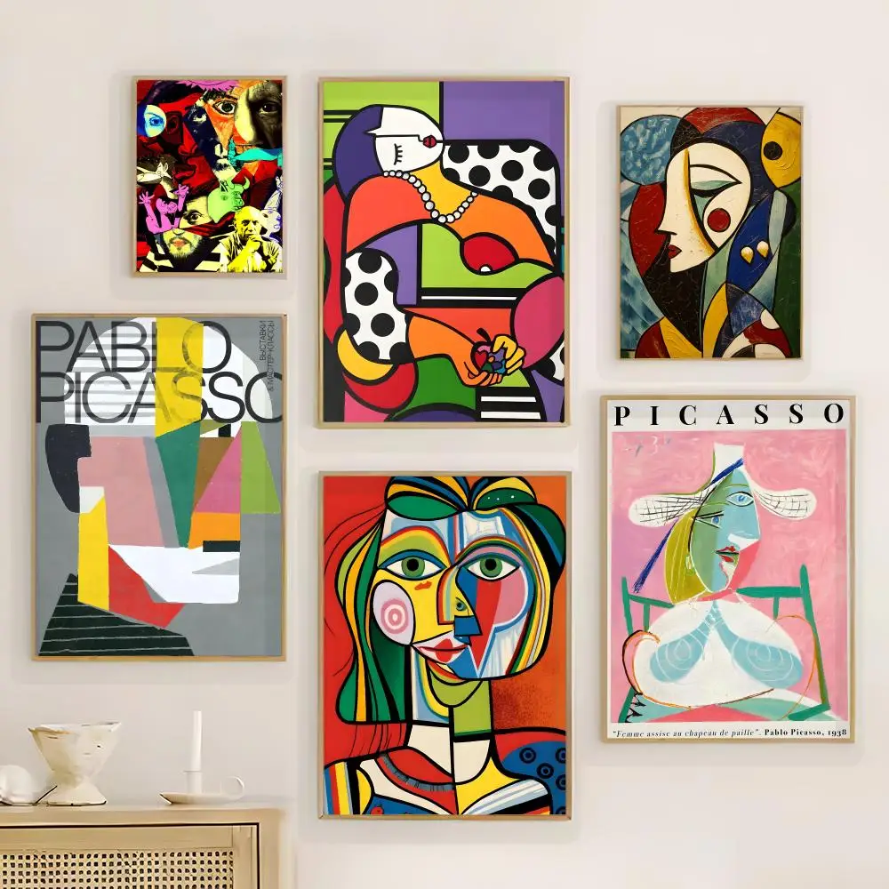 Art P-Pablo R-Ruiz P-Picasso Poster Wall Art Print Poster for Living Room Bedroom Home Decor