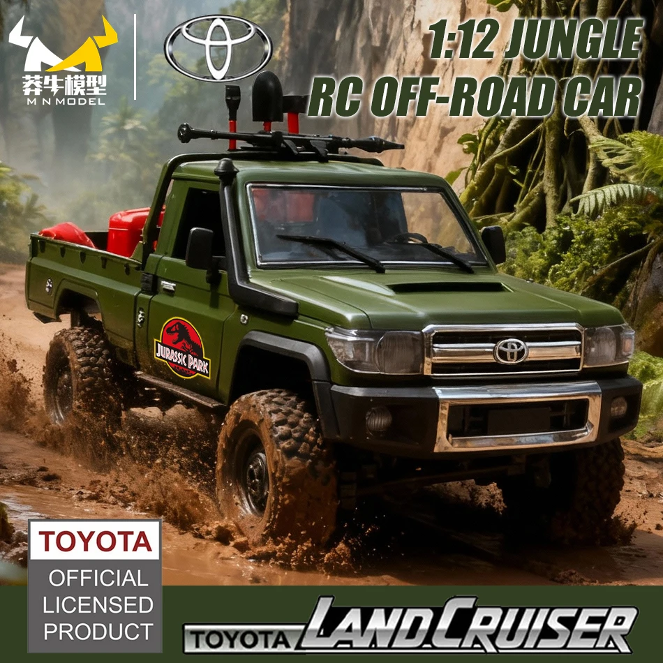 

MN MODEL 1:12 4WD RC Off-road Dinosaur Car Adventure Shovel Tool All Terrain Vehicle Rock Crawler Climbing Truck Toy for Adult