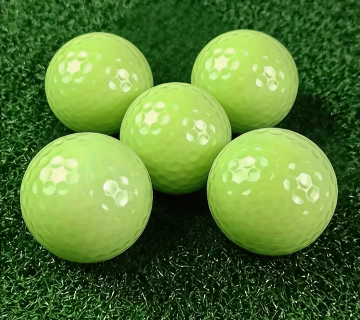 5Pcs Luminous Golf Balls Glow In The Dark Night Golf Balls Reusable Light‑absorbing Golf Practice Balls for Night Training