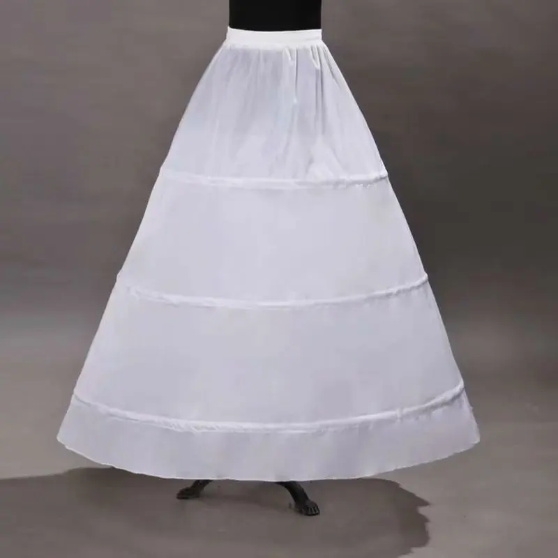 White Three Hoops Petticoat Underskirt For Ball Gown Wedding Dress Underwear Crinoline Wedding Accessories