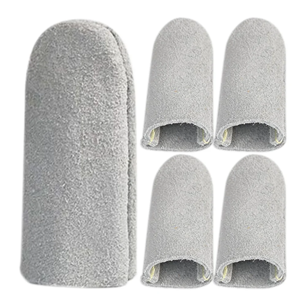 

5Pcs Thimble Finger Protectors Cowhide Thimbles for Hand Sewing Needlework Safety Cover Finger Guards for Sewing