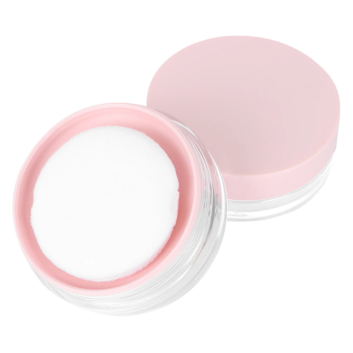 

2pcs Powder Case Empty Loose Container Puff Holder Travel Outdoor Quality Material Sealing Portable Gift Makeup Tool