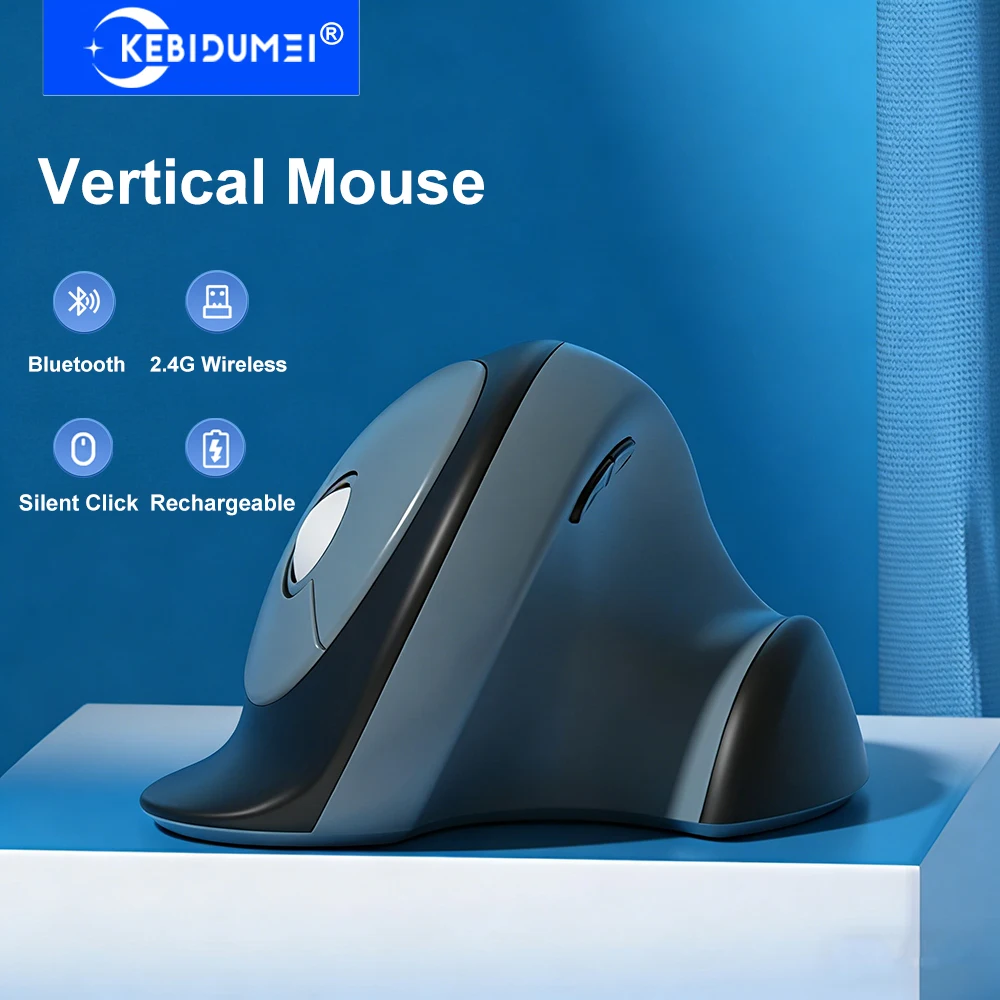 

Vertical Mouse Bluetooth Mouse 2.4G Wireless Mouse Dual Mode Rechargeable Silent Mouse Ergonomic Mice for PC Laptop Desktop