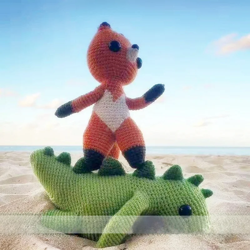 

Вязаные игрушки-динозавры и плюшевые игрушки Love's: успокаивающая кукла, украшение для дома, детский подарок, мягкие плюшевые игрушки для детей