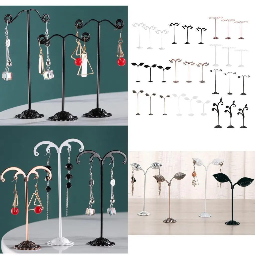 3pcs Jewelry Earrings Earring Display Stand Photography Props Display