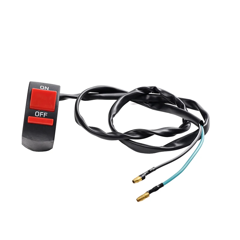 Botão Interruptor Universal CENJITION ON/OFF para Guidão de Moto, ATV e Bicicleta, DC12V 10A, Preto