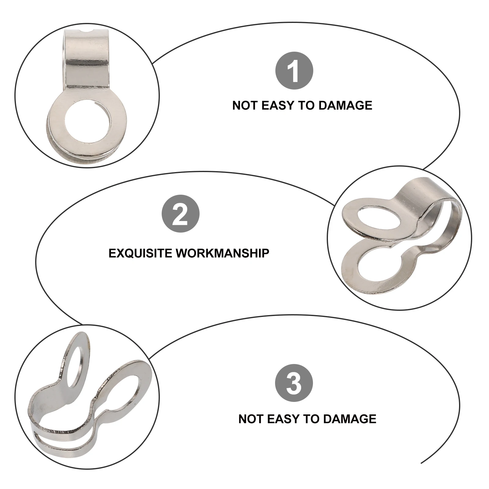 

High-Quality Bead Chain Buckles Tag Practical Connection 125pcs Set