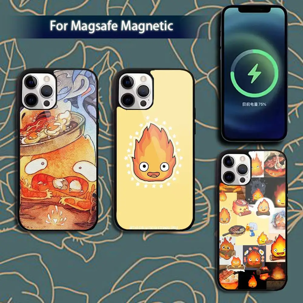 

Cute F-Fire Calcifer-S Phone Case For iPhone 16,15,14,13,12,11,Pro,Max,Plus,Mini,Magsafe,Magnetic Wireless Charging Case