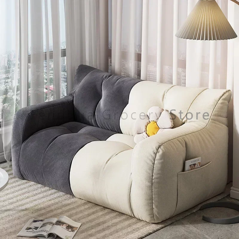 

Recliner Sitting Sofa Filler Single 2 Seater Minimalista Zipper Sofa Nordic Style Grande Puffs Gigantes Camas Bedroom Furniture