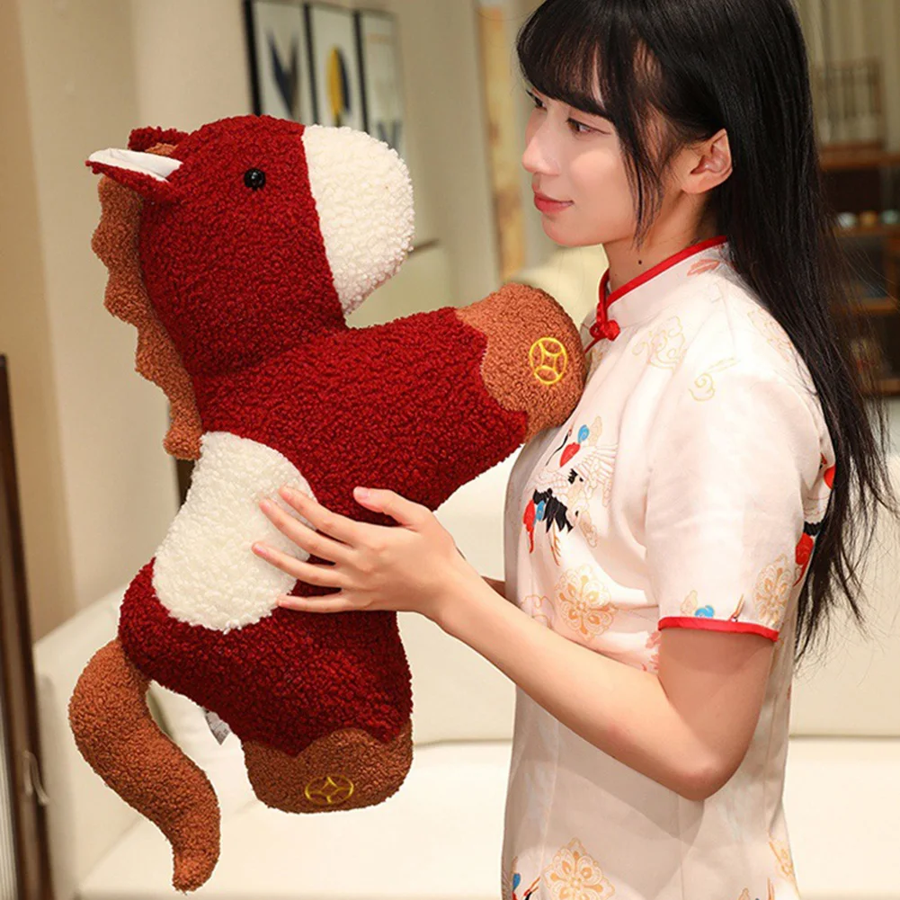 

Cute Horse Stuffed Animal For Good Luck Multi-Functional Use For Sofa Bedroom