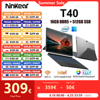 Ninkear T40 Laptop 2 in 1 TouchScreen Tablet Notebook Intel N100 14 Inch FHD 16GB DDR5+512GB SSD Wifi 6 RGB Backlit With Stylus