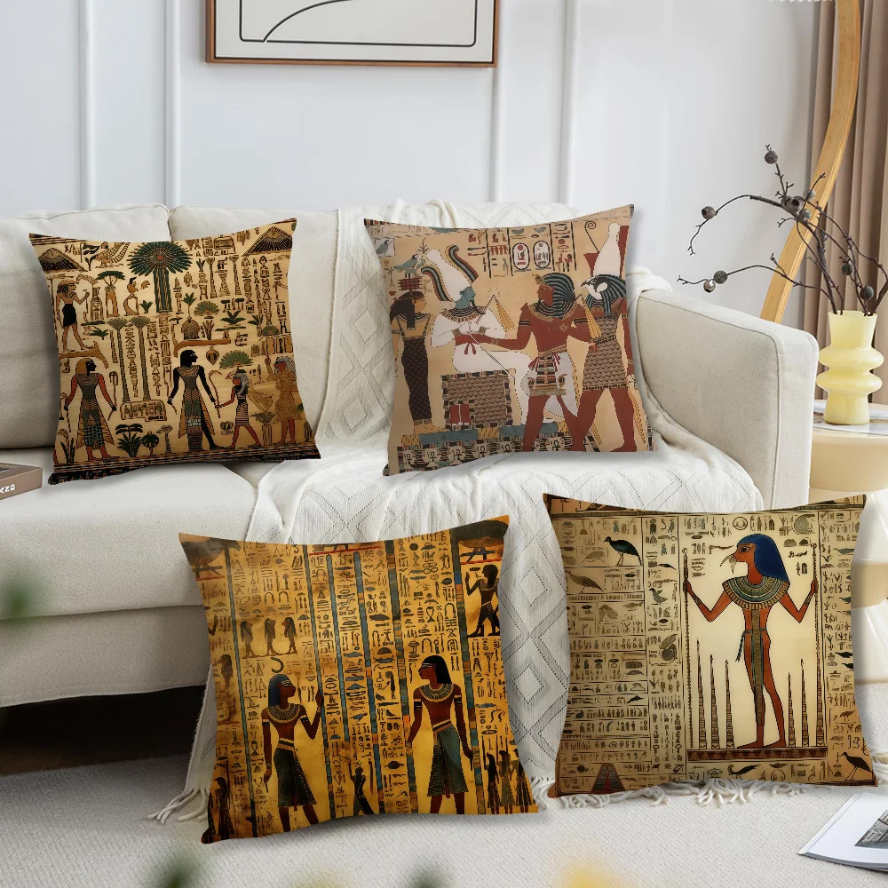 Cartoon E-Egypt Pharaoh cushion cover For Pillow Printing Sofa Decoration Home Car Room Coffee Shop Office Nordic Simplicity