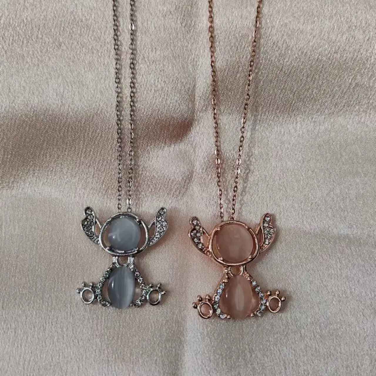 2024 Disney Stitch Ketting Schattige Cartoon Hangers Licht Luxe Design Gevoel Sleutelbeen Ketting Eenvoudig Meisje Decoratie Verjaardagscadeaus