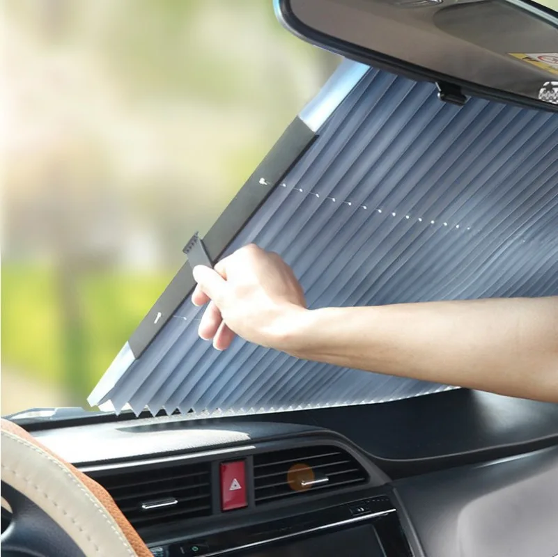 

Car Sunscreen Sunshade Insulation Sunshade Front Gear Windshield Summer Supplies Front Gear Automatic Retractable Sunshade