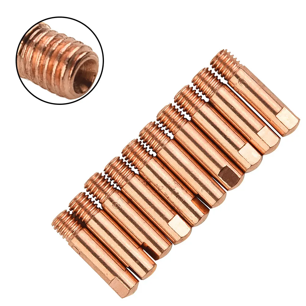 Precision Welding Guaranteed 10pcs MB15AK Welding Contact Tips, 0 6 1 2mm Tip Size, M6 Thread Size, Reliable Performance