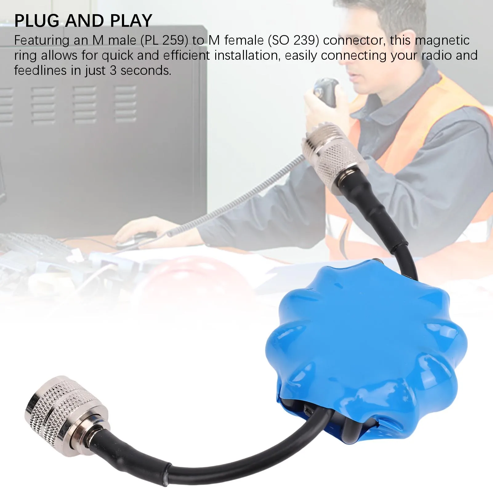 EM-25 حلقة مغناطيسية على الموجات القصيرة لراديو الموجات القصيرة 1.8-30 ميجا هرتز HF قمع الوضع المشترك الحالي المضاد للتدخل