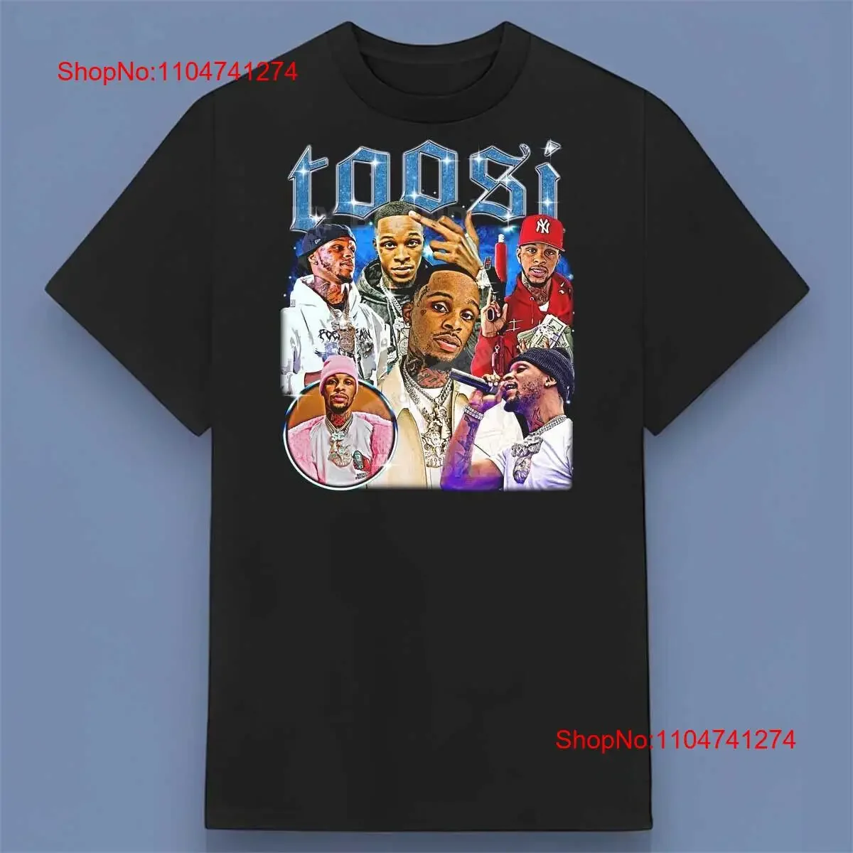 Toosii مغني الراب تي شيرت لمحبي حجم كامل S 4XL خمر غسلها أوم لينة جرافيك قليلا الشارع الشهير عادية تنفس #1