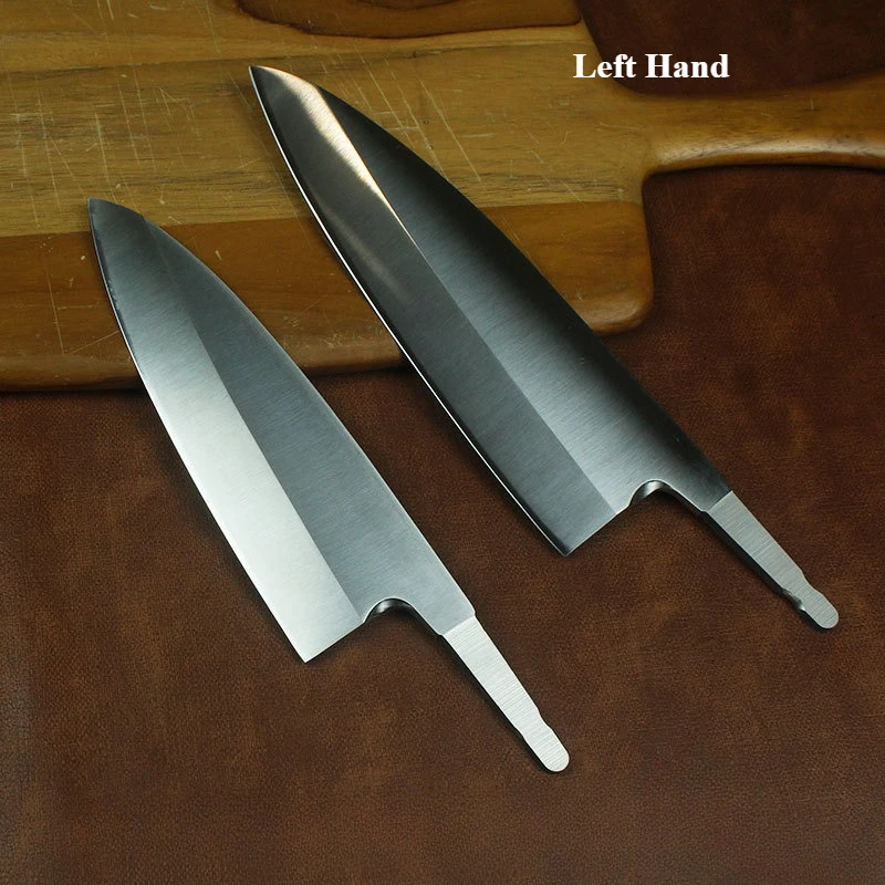 RHON 180/210MM Left Hand Japanese Deba Blank Blade Knife S/S 5Cr15Mov Kitchen Salmon Fish Head Cutting Slicing Meat Utility Tool