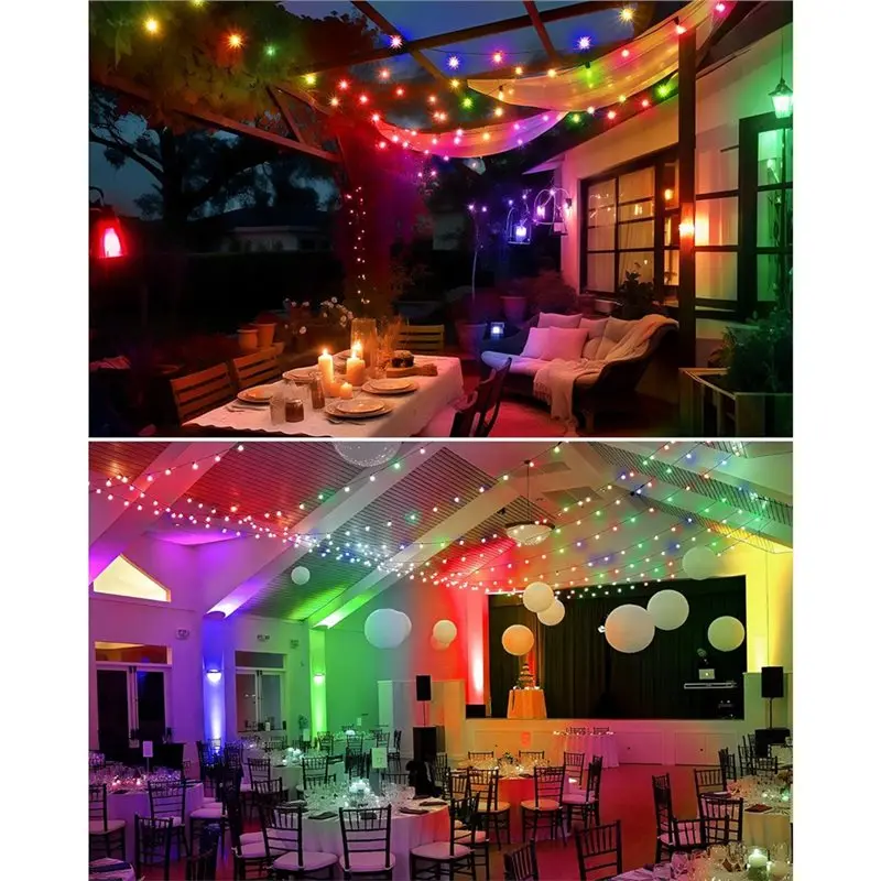 【MUST-HAVE】Shatterproof C7 Red LED Replacement Bulbs E12 Candelabra Base 6 Pack 1W Decorative Light Bulb For Outdoor String Ligh