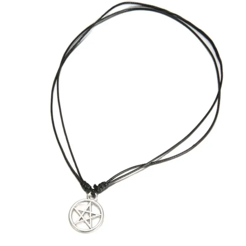 Wicca Pentagram Necklace Women Men Witch Gothic Goth Decor Accessories Designer Vintage Jewelry 2022 Trend Summer Male Pendant