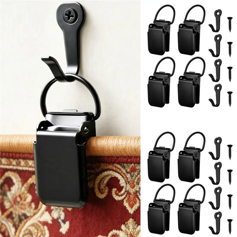 AB34-8Pack Tapestry Hangers Quilt Hanging Clips Heavy Duty Clips For Hanging Quilt Hanging Clips