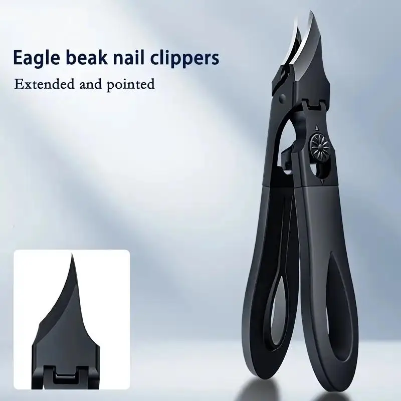 Angled Nail Clipper Stainless Steel Fingernail And Toenail Clipper Cutters Anti-Splash Cuticle Remover Fingernail Clipper Cutter