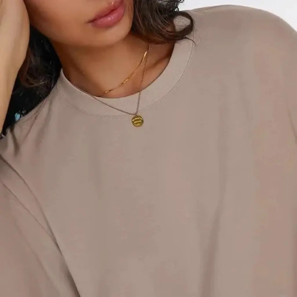 

Women's Oversized Long Sleeve T-Shirt Basic round Neck Fashion Queen Casual Autumn Exercise Jacket