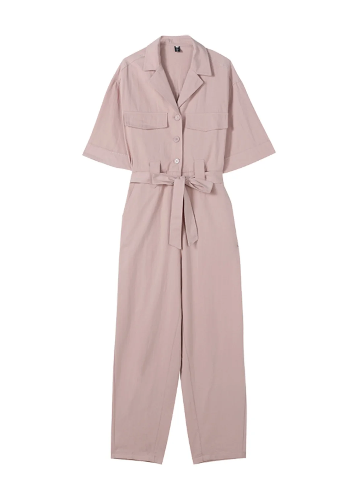 Pink One-Piece Suit Women's Summer New Sle Workwear Overall Outfit Small Size Slimming Age-Defng Versatile Jumpsuit Pants
