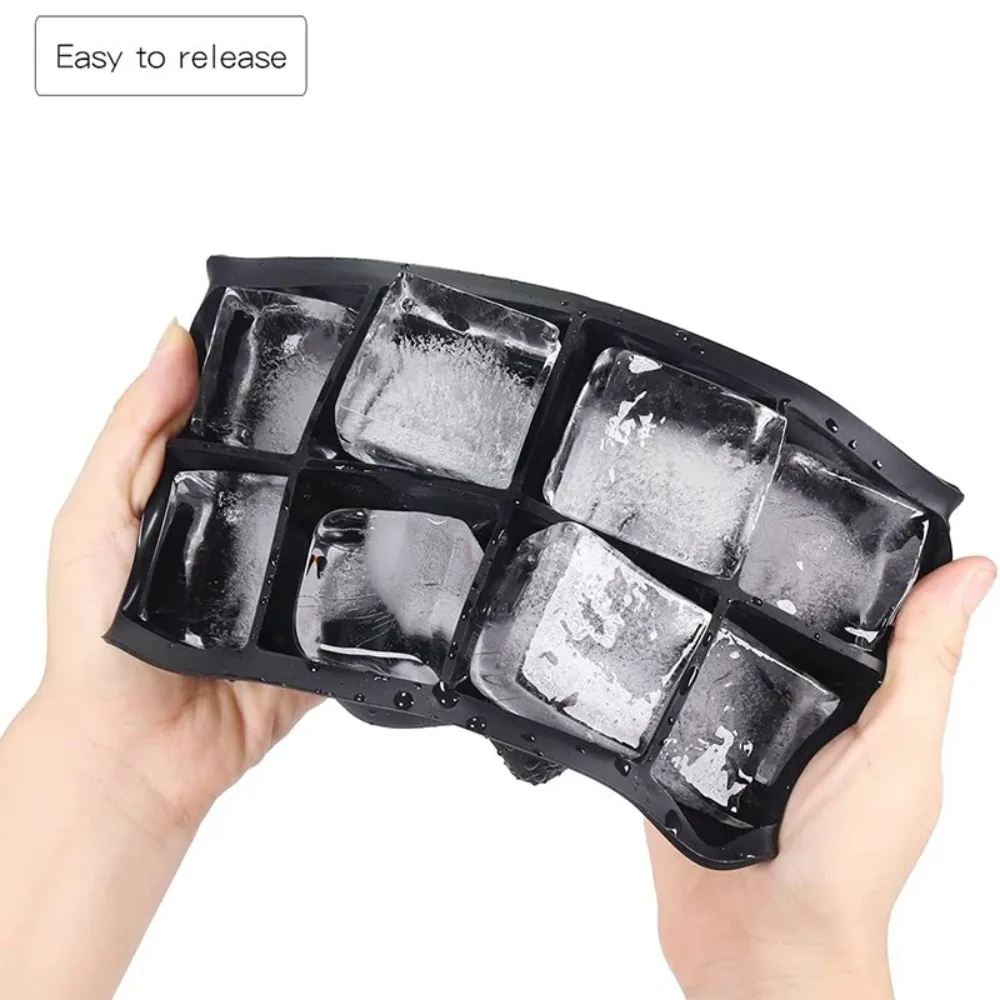 LMETJMA Large Ice Cube Trays with Lids Silicone Ice Cube Square Molds BPA Free Ice Cube Molds for Whiskey Cocktails JT09 image 5