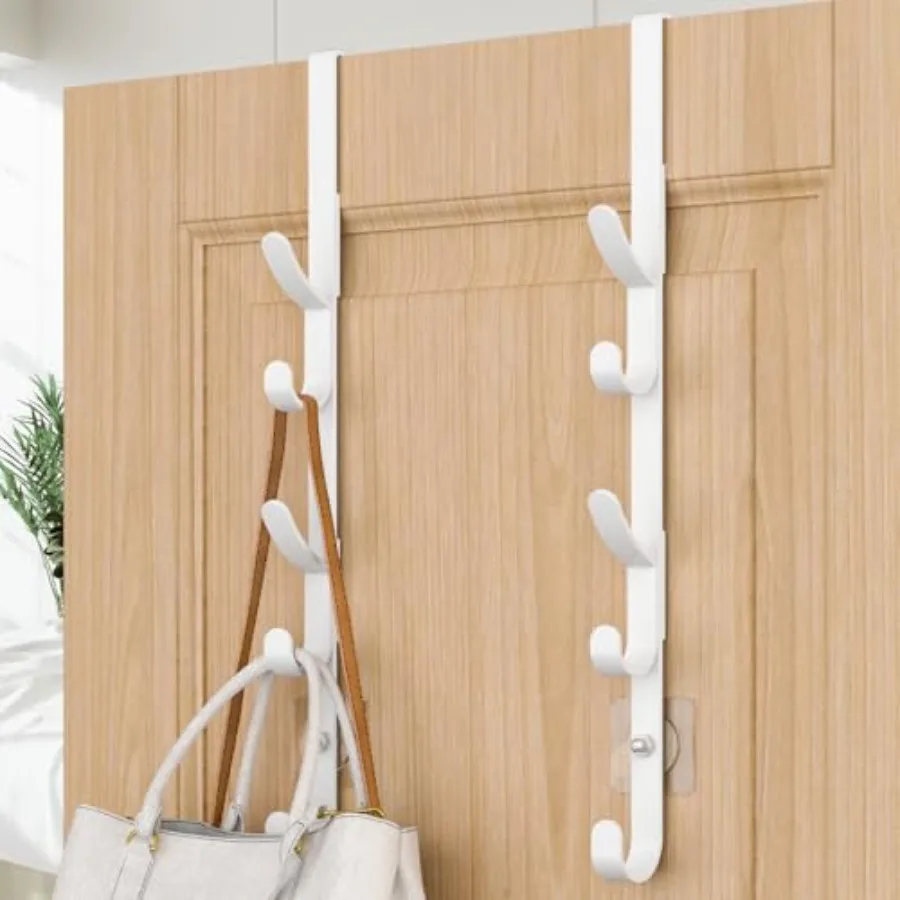 Over The Door Hooks, Metal Door Hooks for Hanging, Over The Door Purse Organizer for Door Coat Hanger, Back of Shower for Hangi