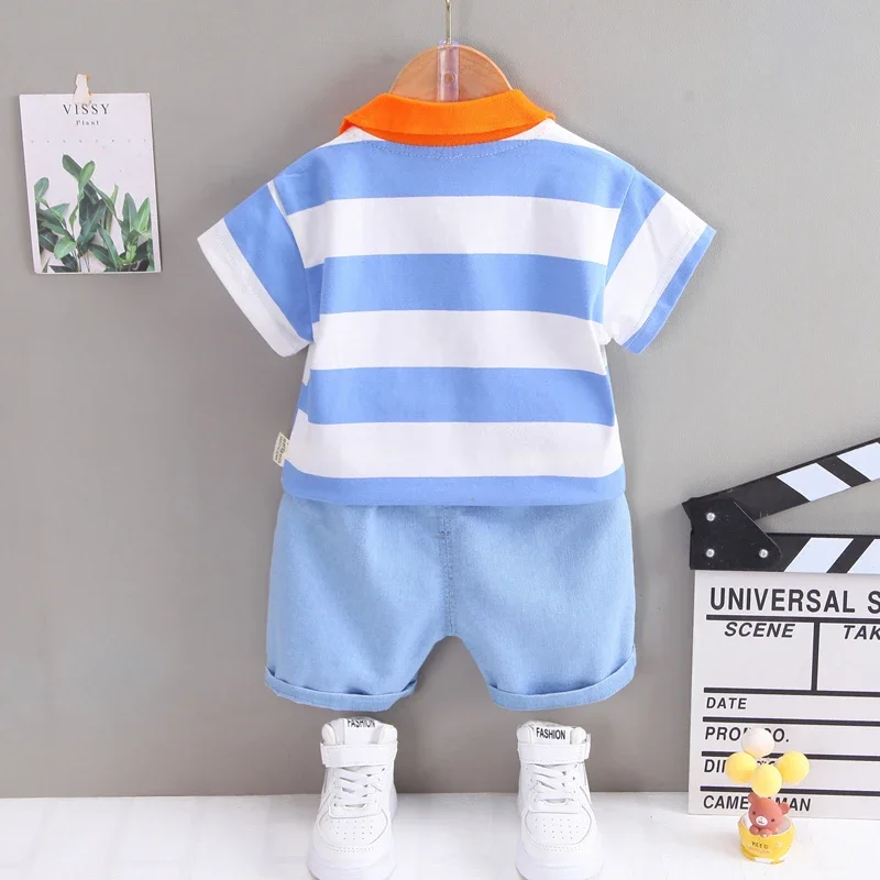 New Children Cotton Summer Kids Boy Girl Clothes Printed LionT Shirts Shorts 2Pcs/Set Infant Kids Fashion Toddler Tracksuits