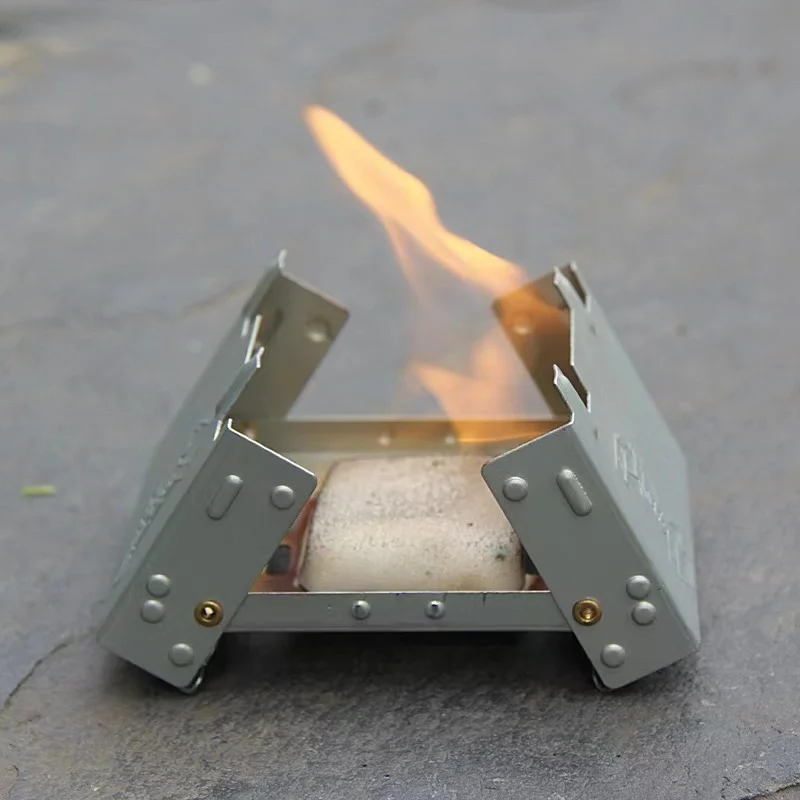 Outdoor Mini Portable Camping Alcohol Stove Burner Solid Alcohol Folding furnaceStove  Cookout Picnic BBQ Wax Stove