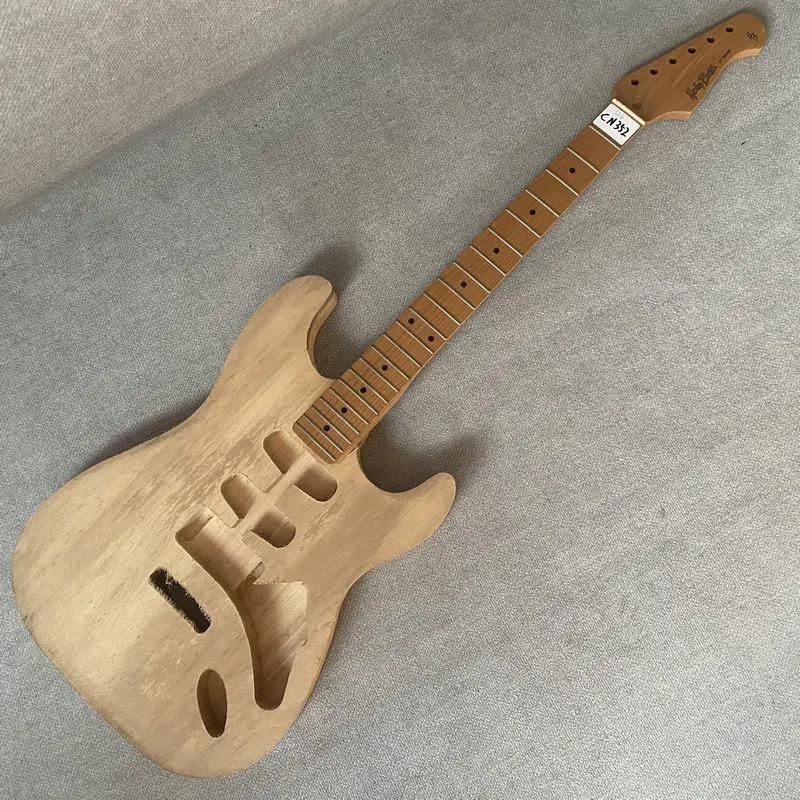 CN352 CB352 Unfinished ST Electric Guitar Body+Origianl HB VT Series  Electric Guitar Neck One Set  DIY Guitar Kits