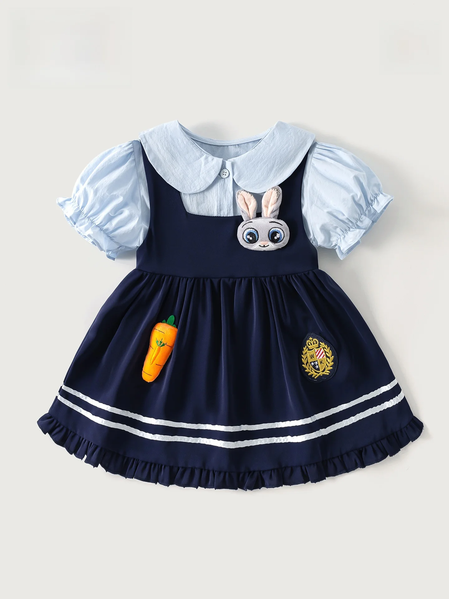 cute-cartoon-3d-decoration-girls-summer-outfit-two-piece-set-versatile-stylish-baby-girl's-ensemble-breathable-lightweight-co