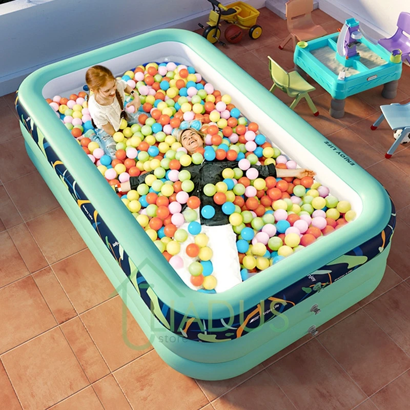 

3 Layers Foldable Inflatable Swimming Pool for Kids Babies Large Indoor Outdoor Family Splash Pool Tropical Rainforest 2.6m/3m