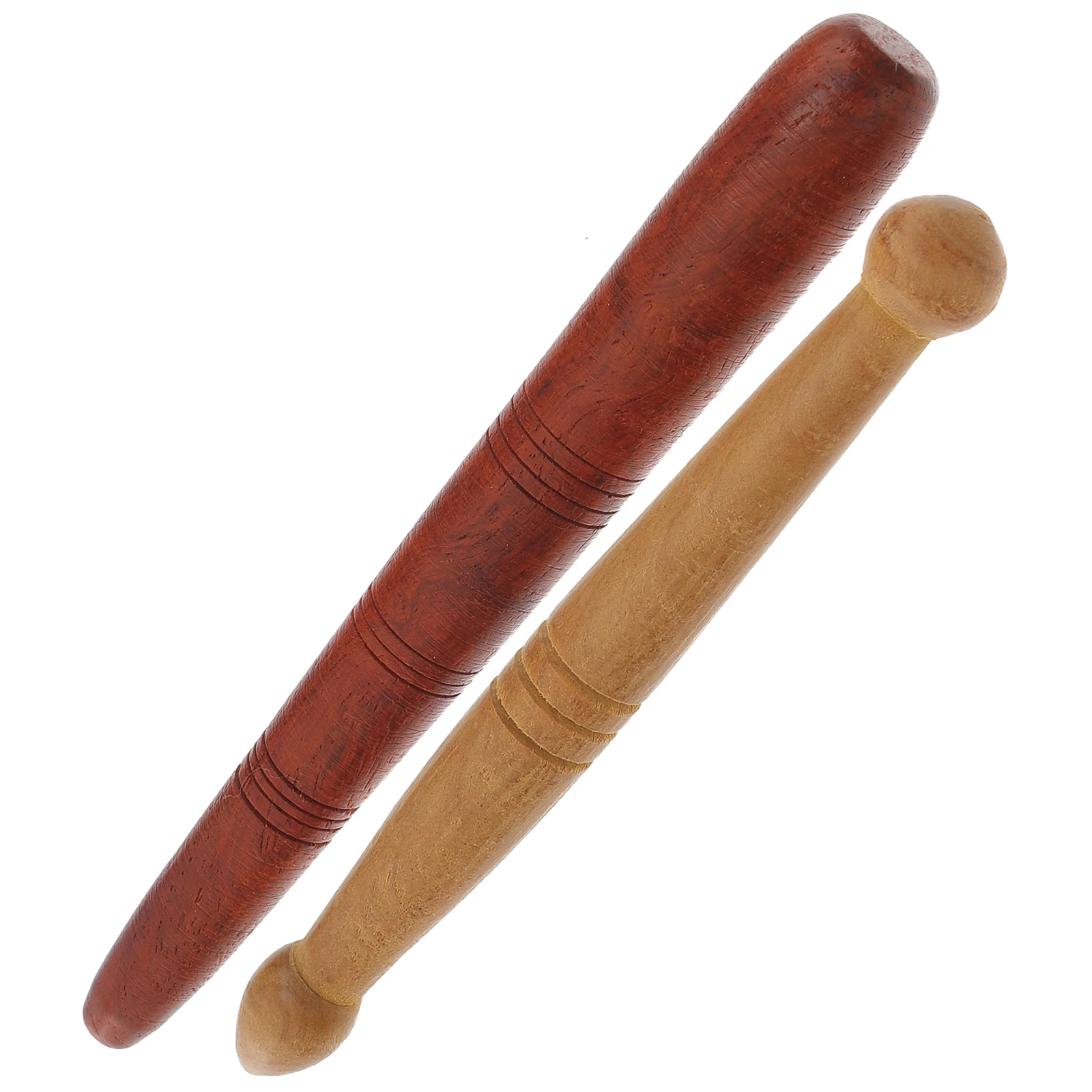 

2pcs Wooden Massage Rods Foot Massager For Acupoint Relief Smooth Skin Care Tool Lightweight Scraping Stick For Home Salon Use
