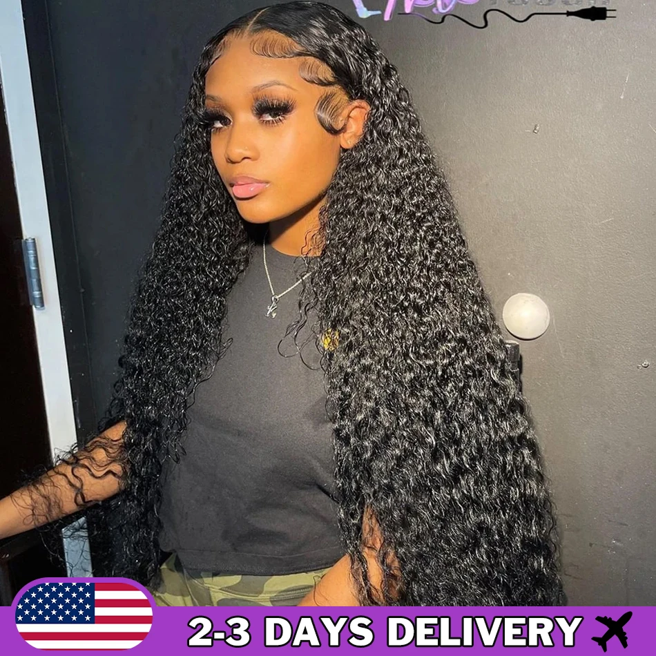 Pre Plucked Pre Cut for beginners 13x4 Deep Wave HD Lace Front Wigs Human Hair For Women Loose Curly Frontal Wig with Baby Hair