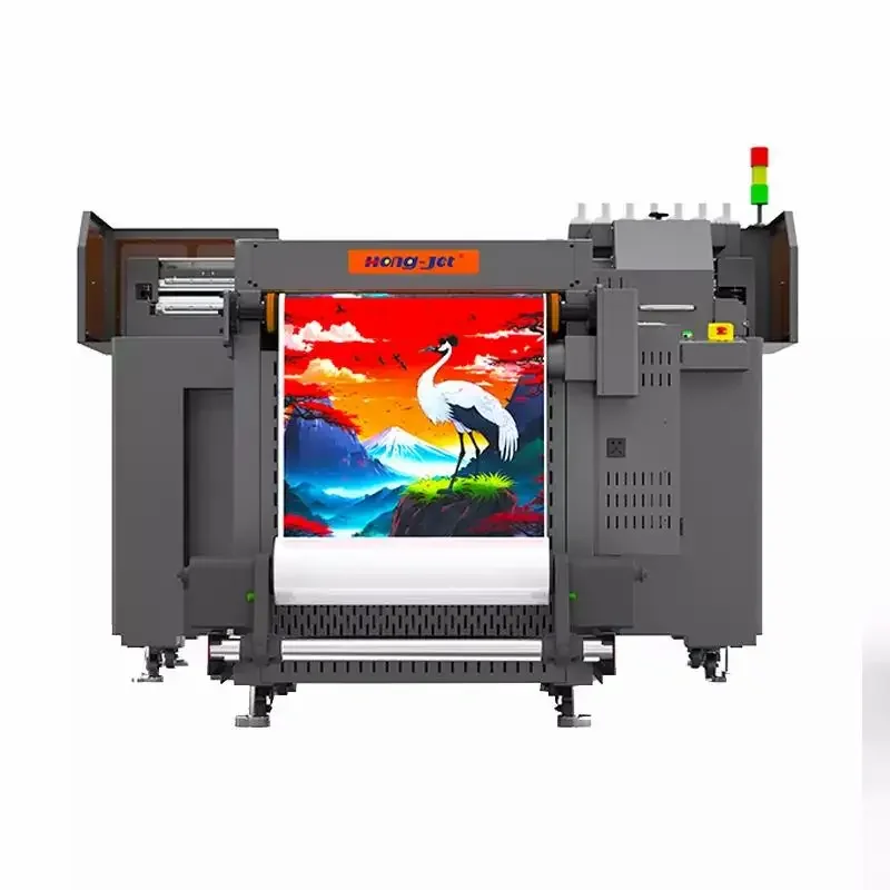 HONGJET 8 color water based latex ink latex printer machine with drying heating system