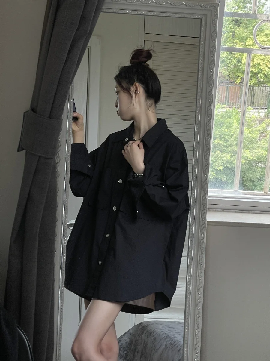 

HADTOFOUR Свободный женский топ большого размера, новинка 2024 года, солнцезащитный, удлиненный, свободного кроя, повседневный, из хлопка и полиэстера