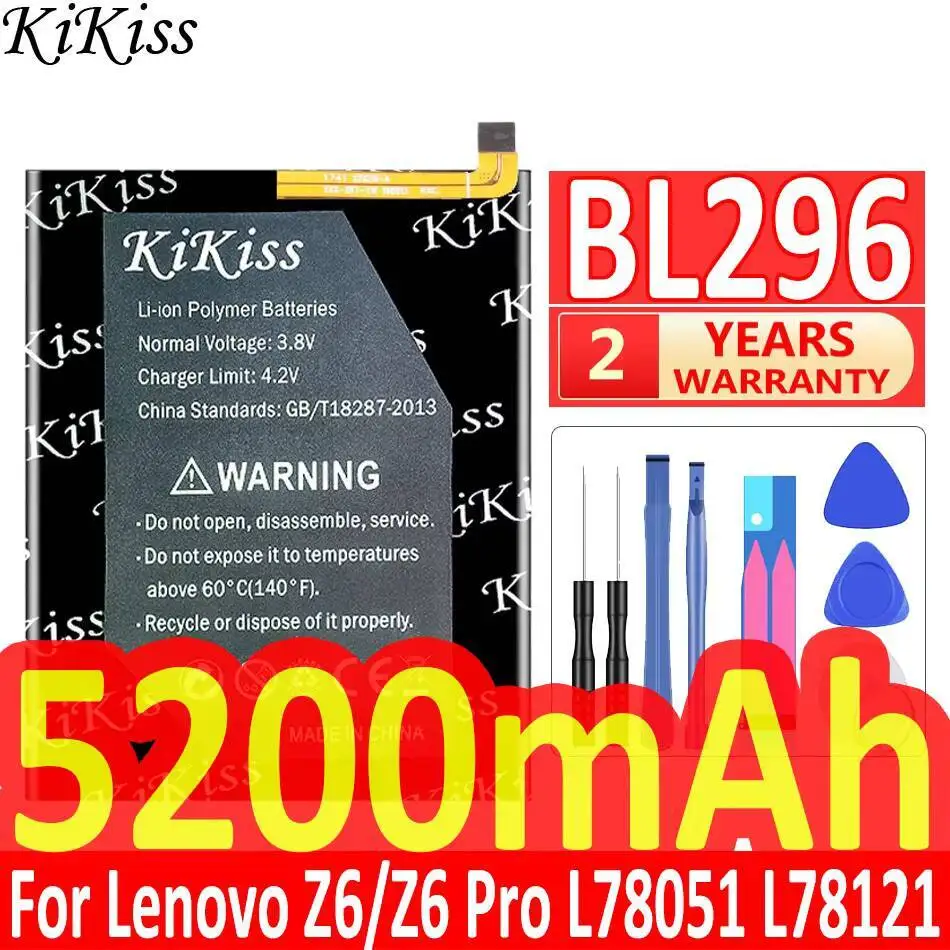 

For Lenovo Z6 L78121 Pro L78051 5200Mah High Compatibility Reliable Replacement BL296 Mobile Phone Battery