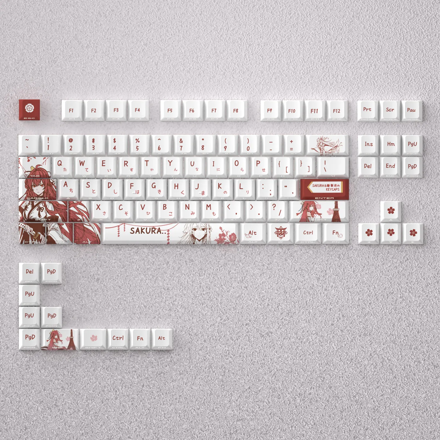 98 Key Cap Uesugi Erī‌ Keys うえすぎ えりい Anime Keycaps PBT Cherry Profile Keycap Mechanical Keyboard Made68 Mad68 Wooting 60 EV63