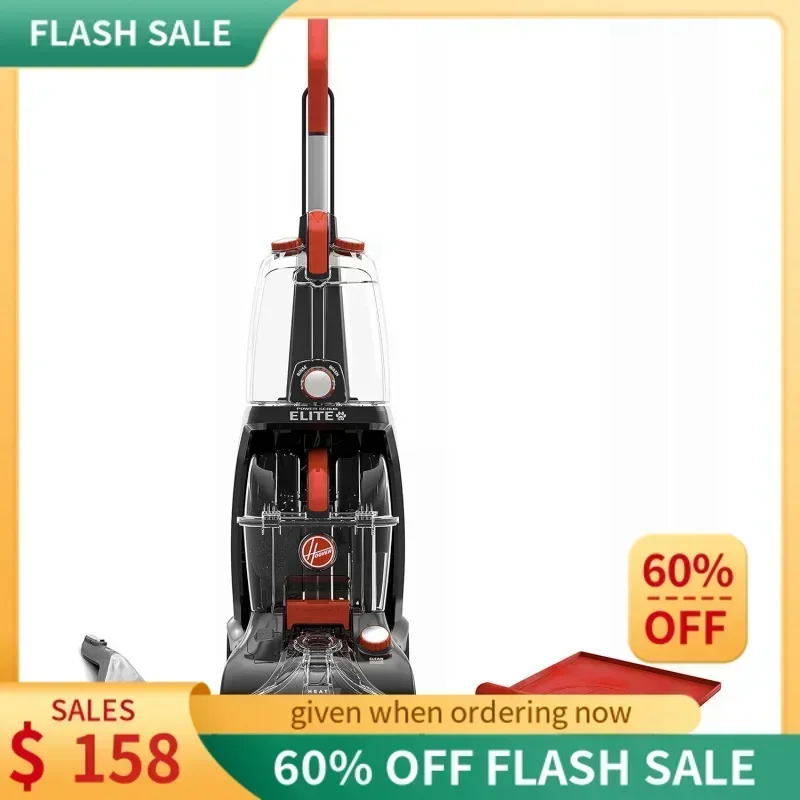 D2BHoovvers PowerScrub Elite Pet Upright Carpet Cleaner Shampooer,Lightweight Machine,with Storage Mat,FH50250B