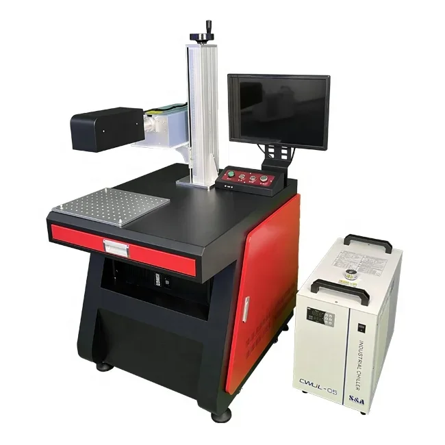 Fiber UV 3W 5W 10W Huaray Jpt Davi Lazer Source Wood Plastic Glass Stone And Metal UV  marking machine For One-stop Service