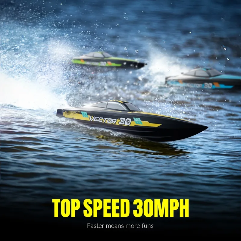 التحكم عن بعد قارب سريع 2.4G سباق قارب عالي السرعة قوة حصان عالية مقاوم للماء نموذج ألعاب أطفال للأطفال هدايا عيد ميلاد