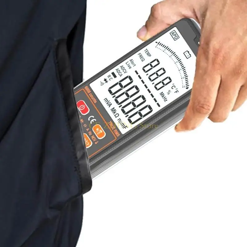 Multimetro con display digitale LCD E56B Misuratore tensione alimentazione Monitor Voltmetro Amperometro